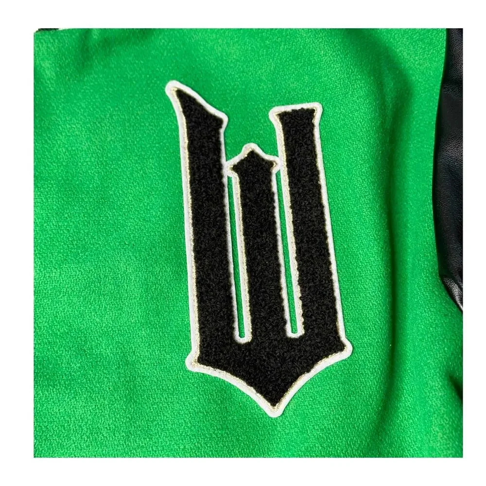 Wicked Bomber Jacket Girls M 10 Wizard Oz Justice Coat Elphaba Halloween Costume
